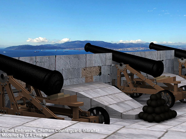 Gun Embrasure Gibraltar 3d Model