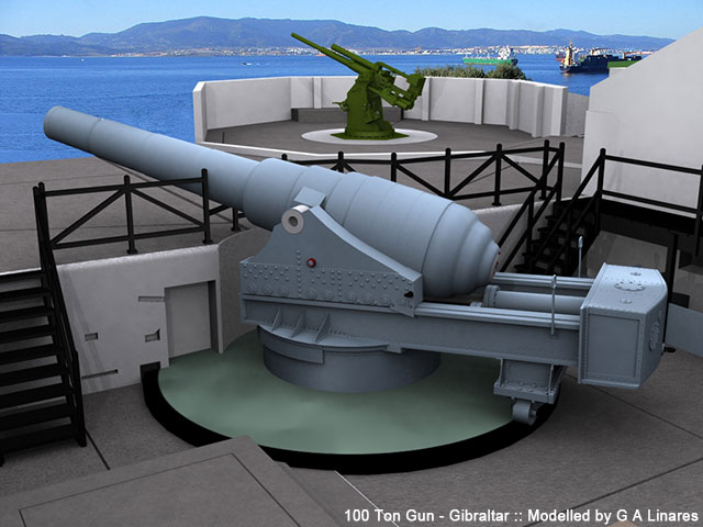 100 Ton Gun Gibraltar 3d Model